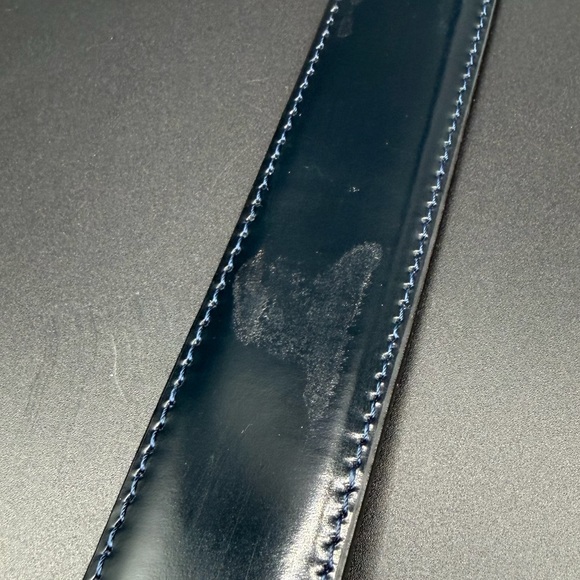 Versace Verrsa V2 Adjustable Leather Belt - Dark Navy - Size 44/110 - Picture 11 of 12